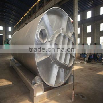 Waste tyre rubber plastic pyrolysis plant to crude fuel oil