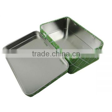 rectangular hinged metal tins