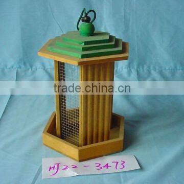 Wooden bird feeder