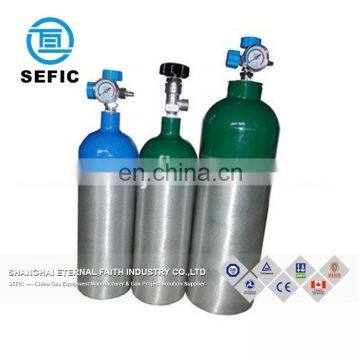 SEFIC Brand Seamless Helium Tank Aluminium Gas Cylinder Valve