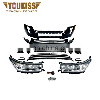For  Toyota Highlander2015-2017 Old Style change to New Style 2018 high guality Front body kit bumper face