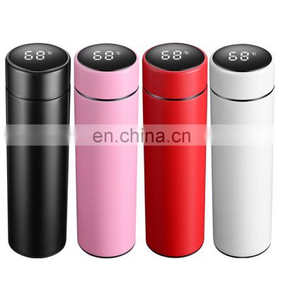 Free Sample 500ml Stainless, Steel Double Wall Vacuum Insulated Flask Temperature Display Led Thermos/