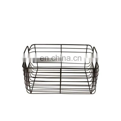 K&B wholesale cheap high quality multipurpose small black iron storage baskets
