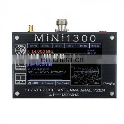 0.1-1300MHz Mini1300 HF/VHF/UHF Antenna Analyzer with 4.3