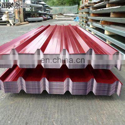 Promotion RAL3001 Red Colored Coated Galvanized Corrugated Steel Sheet Wave Roofing Material Price