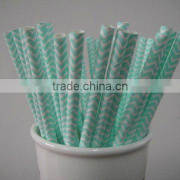 Tiffany Chevron Paper Straws 197*6mm size
