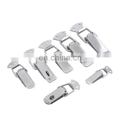Stainless Steel Spring Loaded Safety Snap Lock Adjustable Toggle Catch Clamp Draw Latch for Case Box