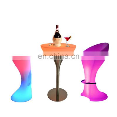 Cocktail Table Wedding Light Club Led Furniture Glowing Bar Chairs for Wedding Night Club LED Bar Tables for Party and Event