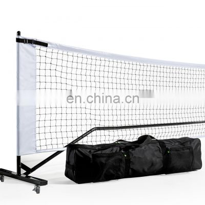 Outdoor Retractable Portable Pickleball Net with 22FT Wide 36 Inch Height at Side Lines Pickleball Net with Wheels