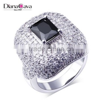 Women Banquet Fashion Jewelry Micro Pave Setting Cc Stones Deluxe Big Ring