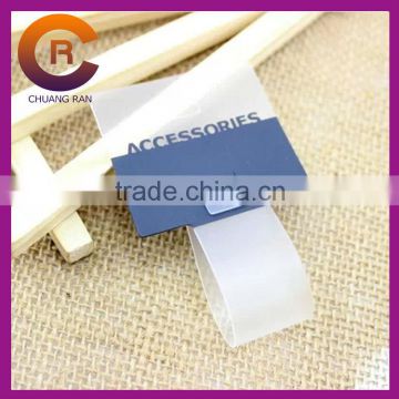 High end matting transparent PVC plastic custom printed necklace card