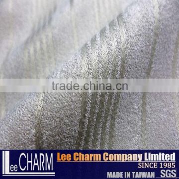 100% Polyester Suede Fabric Stripe line pattern Shining surface