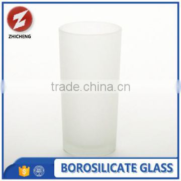 hot sale frosted borosilicate glass candle holder