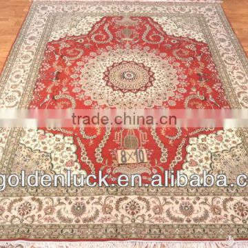 8x10ft persian wool silk carpet on sale for pray