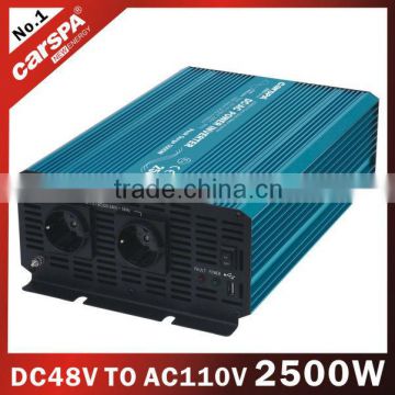 48Vdc to 110Vac 2500W pure sine wave power inverter