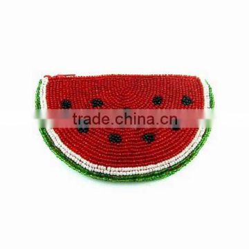New Cute Bead Embroidery Coin Purse Watermelon Design