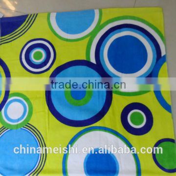 Made in China circle graph printed cutting velvet towels
