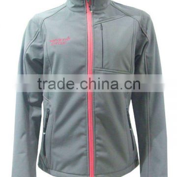 Women's soft shell jackets with nice color zipper(AL2110C)
