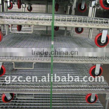 GZC-W611 wire warehouse cages with wheels
