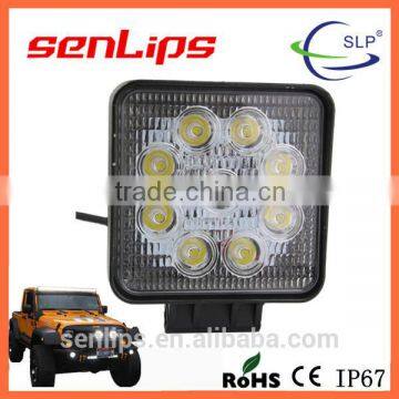 Hot Sale 27W Square IP67 2640LM Epistar LED work light for off road SUV Jeep track cars