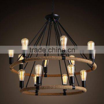 classic design rope industrial pendant light stairs fancy pendant light for home decor/Gallary/coffee bar