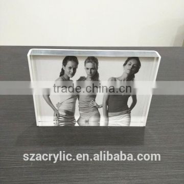 Plexiglass Acrylic photo block frame with U shape back
