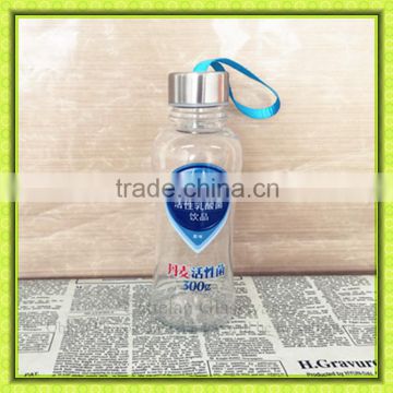 Promotional Gift water glass tumbler with leadproof screw metal lid