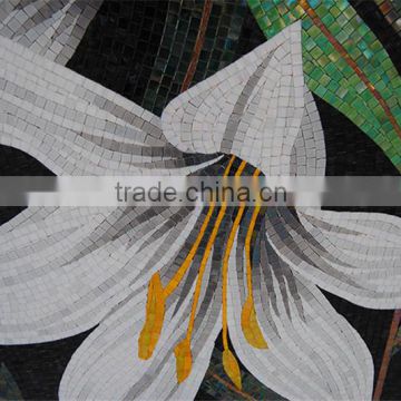 SMM05 Decorative Flower Glass Mosaic Wallpaper Tile Mural Design