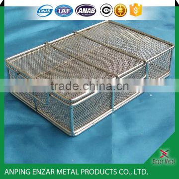 FULL WIRE MESH Medical Sterilization BASKET WITH LID