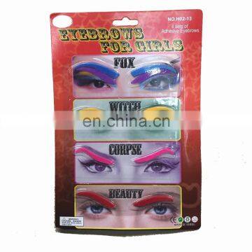 HH-0592 Party Halloween novelty self-adhesive fake eyebrows for girls