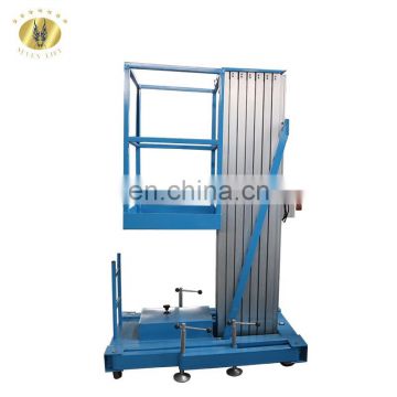 7LSJLI Jinan SevenLift low price 12 ft single mast hydraulic telescopic elevator manlift ladder
