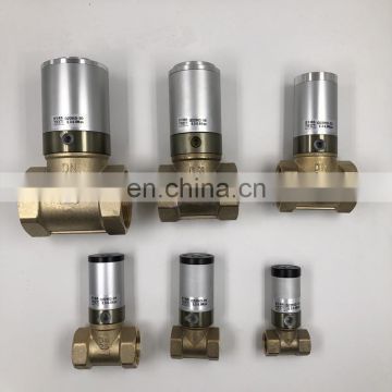 Q22HD-25/20/15 pneumatic control brass valve 1 inch / 3/4 / 1/2 inch vacuum fluid shut-off valve