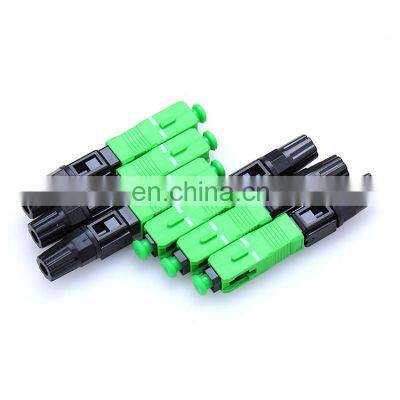 FTTH Single Mode Fiber Optic SC APC Quick Connector Fiber Optic SC APC Fast Connector