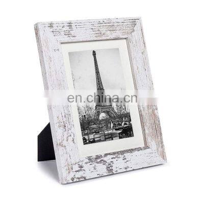 handmade high quality Cheap Customized rustic wood photo picture frame for desk
