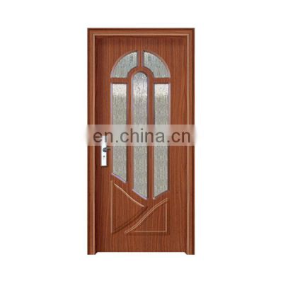 Modern bathroom wooden aluminum interior glass door price