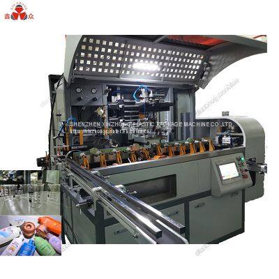 Automatic high precision servo bottle UV screen printing printer plastic glass botte jar packaging machine