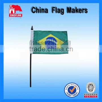 Outdoor National Promotional Hand Flags With Plastic Stick