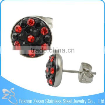 ZS20175 surgical steel crystal earring , wholesale earring factory , earring crystal jewelry