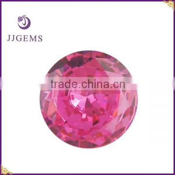 Wholesale synthetic pink round loose cubic zirconia beads