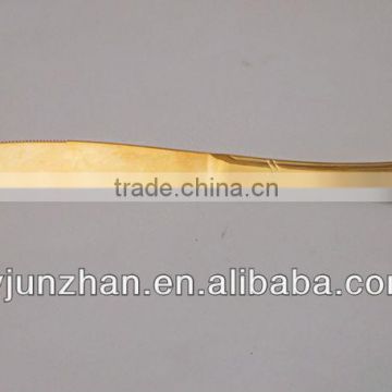 Stainless Steel Dinner knife made by Junzhan ------- 24K true gold painting