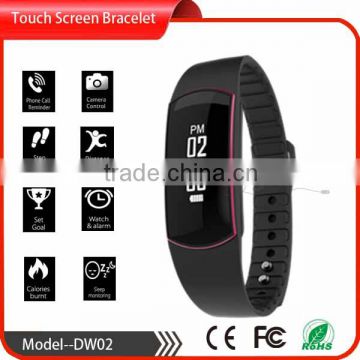 IP67 waterproof fiteness tracker LED bluetooth bracelets smart digital wear with touch screen control