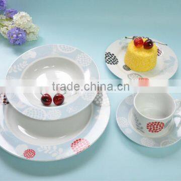 PORCELAIN PLATES 20PCS ROUND SHAPE PORCELAIN DINNER SET WITH FULL DECAL