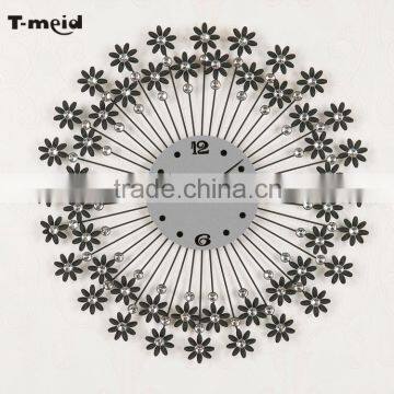 METAL WALL CLOCK WITH BEADS DECORATION CLOCKS,RELOJ DE PARED