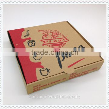 Kraft color printed paper pizza box packaging