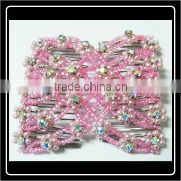 Hot-Sale fashion abstract design pair of metal hair comb,twin hair combs-BBF09034