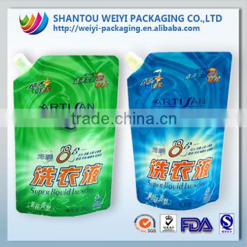 Customized Printing Plastic Washing Detergent Bag with spout