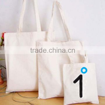 eco-friendly simple style 100% cotton shopping bag white lightweight canvas recyclable shopping cotton bag