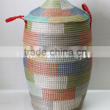Seagrass Storage Laundry Basket Newest Design For Vietnam Life Style Fair
