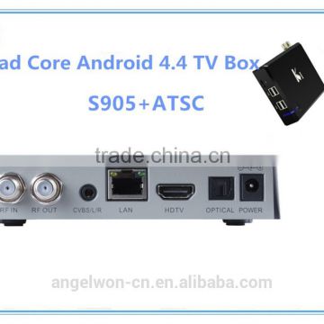 Android 6.0 smart TV box S905 ATSC TV receiver box 1G 8G Hybrid set top box wifi TV box