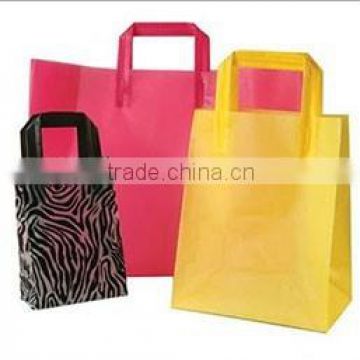 PE plastic carrier bags with flat handle